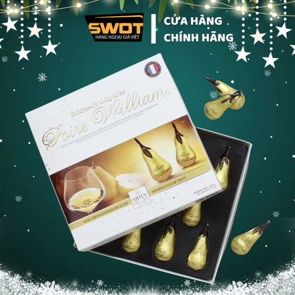 Шоколадные конфеты с бренди и грушей Abtey Poire William Elegance Liqueur Chocolate 220 г 7784 фото