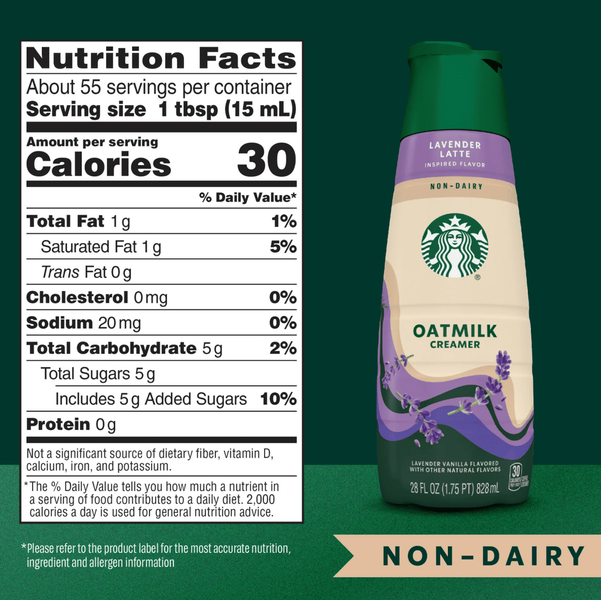 Рослинні вершки для кави Starbucks Lavender Latte Inspired Creamer&nbsp;828 мл 9519 фото