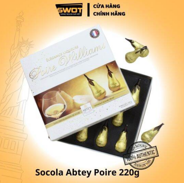 Шоколадные конфеты с бренди и грушей Abtey Poire William Elegance Liqueur Chocolate 220 г 7784 фото