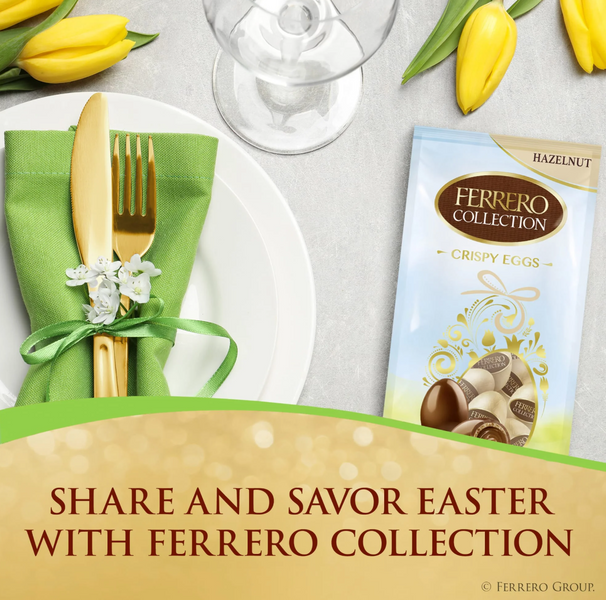 Пасхальные шоколадные яйца Ferrero Collection Crispy Hazelnut Eggs 10шт, 99г 8258 фото