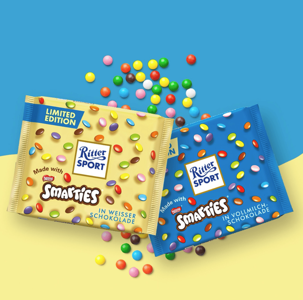 Шоколад Ritter Sport Smarties White Chocolate с драже 100г 10354 фото