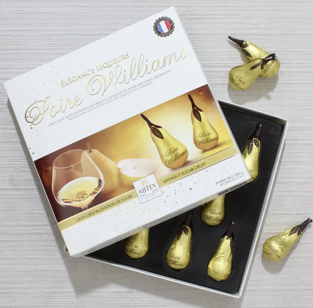 Шоколадные конфеты с бренди и грушей Abtey Poire William Elegance Liqueur Chocolate 220 г 7784 фото