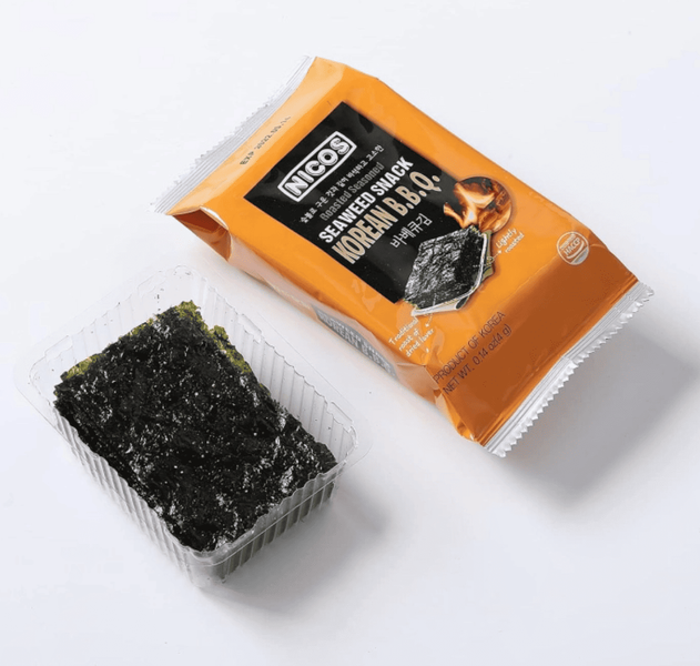 Чипсы из морских водорослей Nicos Seaweed Snack Korean BBQ 4г 9018 фото