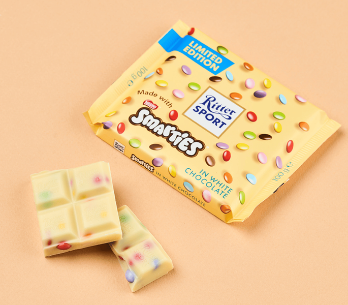 Шоколад Ritter Sport Smarties White Chocolate с драже 100г 10354 фото