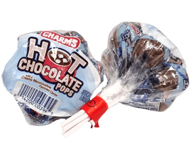 Льодяники на паличці Charms Hot Chocolate Lollipops 7шт 121г 10104 фото