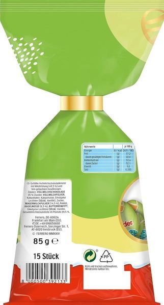 Шоколадні яйця Kinder Mini Eggs Haselnuss Easter 85г 10749 фото