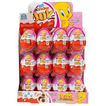 Шоколадные яйца Kinder Joy Looney Tunes Tweety 24шт х 20г 11101 фото