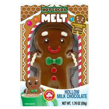 Шоколадна бомбочка з міні-маршмеллоу Gingerbread Man Hot Cocoa Melt 50г 9710 фото