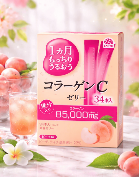 Коллаген в форме желе Earth Collagen C Jelly Peach 34шт х 10г 10699 фото