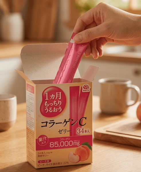 Коллаген в форме желе Earth Collagen C Jelly Peach 34шт х 10г 10699 фото