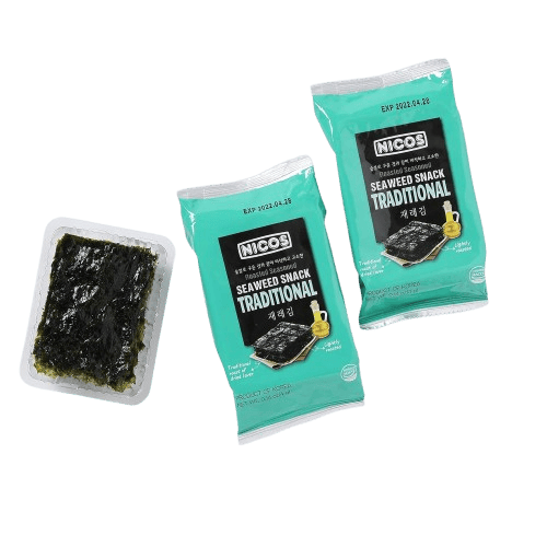 Чіпси з морських водоростей Nicos Seaweed Snack Traditional Flavor 4г 9019 фото