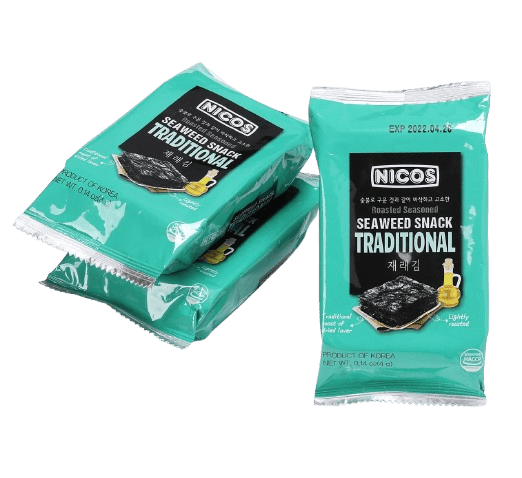 Чіпси з морських водоростей Nicos Seaweed Snack Traditional Flavor 4г 9019 фото