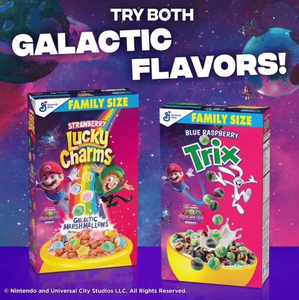 Сухий сніданок General Mills Trix The Super Mario Galaxy Blue Raspberry 470г 10852 фото