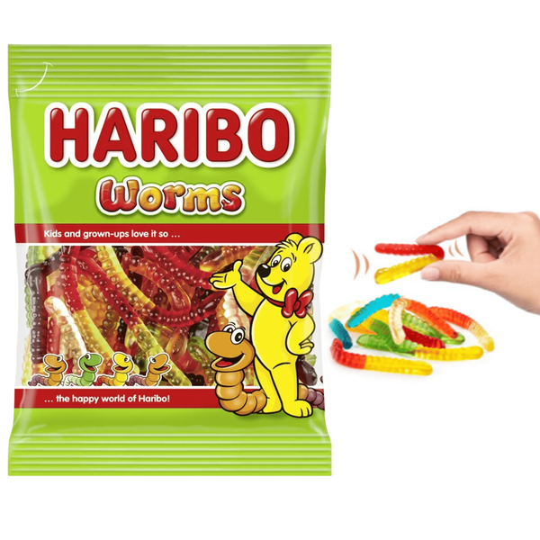 Желейні цукерки Haribo Worms Fruit Flavour 200г 11472 фото