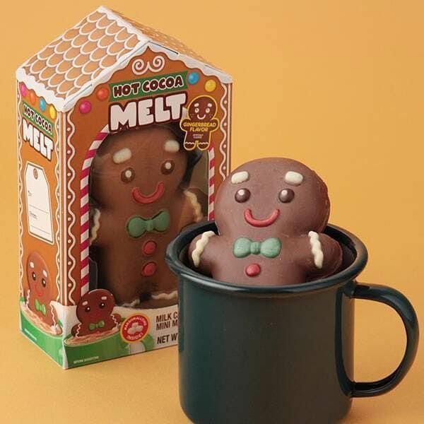 Шоколадна бомбочка з міні-маршмеллоу Gingerbread Man Hot Cocoa Melt 50г 9710 фото