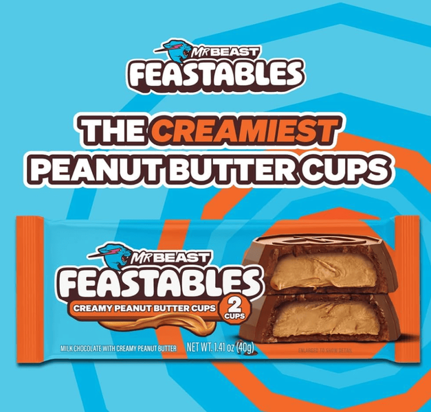 Шоколадные конфеты Feastables MrBeast Peanut Butter Cups 40г 9616 фото