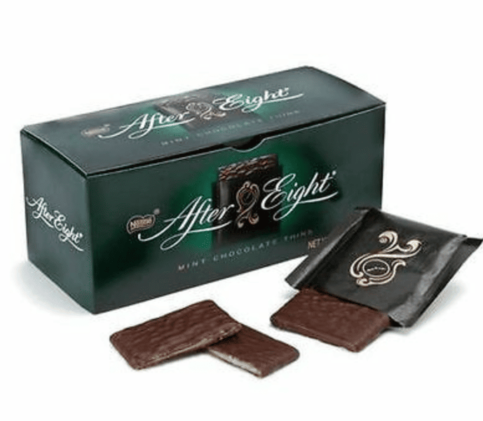 Шоколадные конфеты Nestle After Eight Mint Chocolate Thins 200г 9169 фото