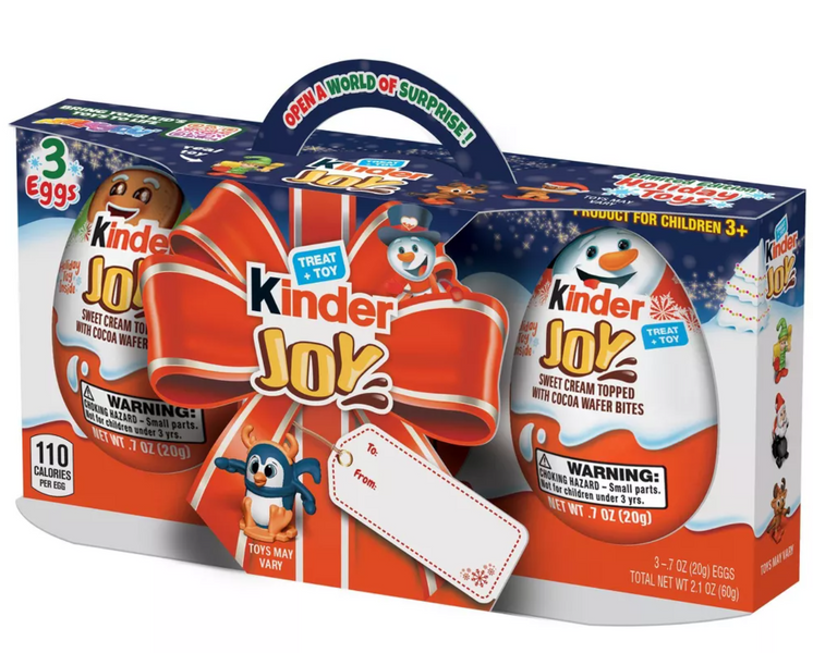 Різдвяний набір шоколадних яєць Kinder Joy 3 х 20г 7882 фото