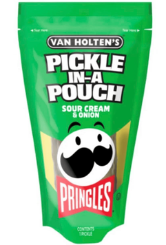 Кислый огурец Van Holten's Pickle-In-A-Pouch Pringles Sour Cream & Onion 1шт 9617 фото