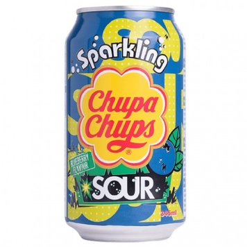 Газировка Chupa Chups Sparkling Sour Blueberry Flavour 335ml 5209 фото