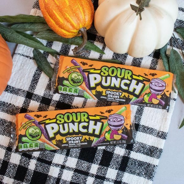 Кислі жувальні цукерки Sour Punch Halloween Spooky Straws 90 г 7303 фото