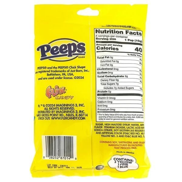 Льодяники Peeps Lollipop Rings, 4шт 6499 фото