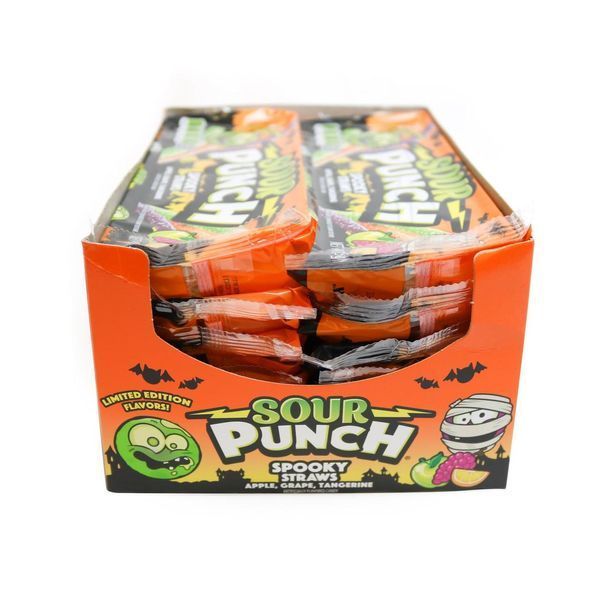 Кислі жувальні цукерки Sour Punch Halloween Spooky Straws 90 г 7303 фото