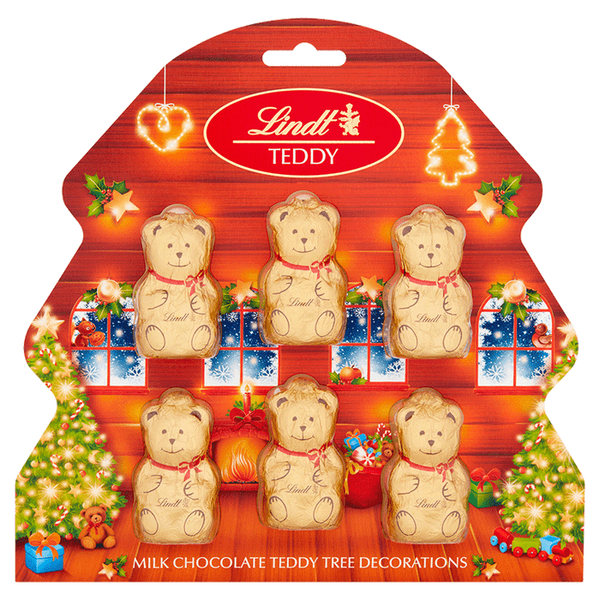 Шоколадные мишки на елку Lindt Teddy Tree Decorations 60g 1482 фото