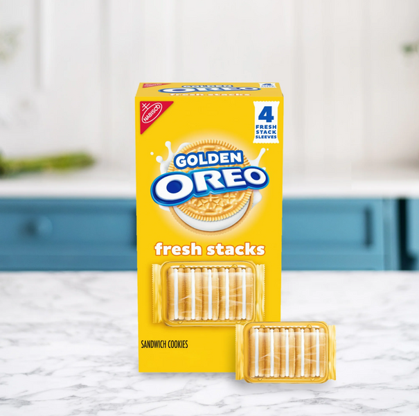 Печиво Oreo Fresh Stacks Golden Sandwich Cookies 228г 8260 фото