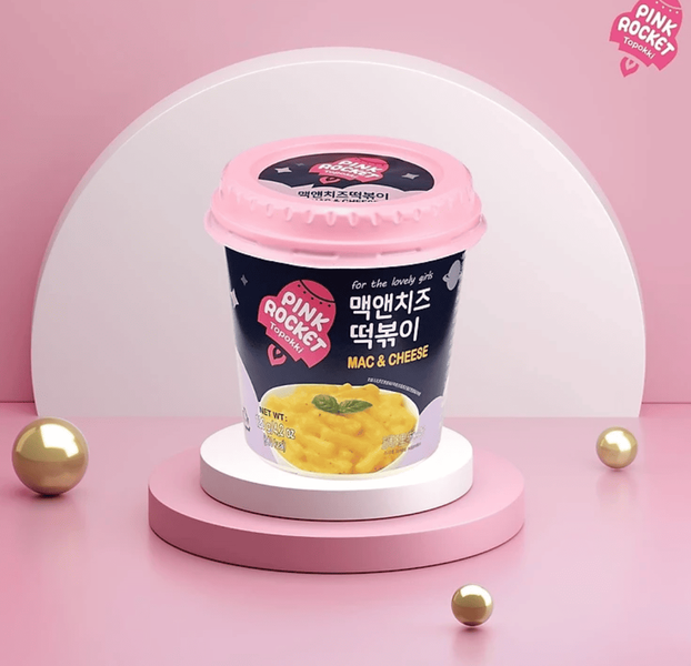 Токпоккі Pink Rocket Topokki Danie Mac & Cheese з сирним соусом 120г 8870 фото