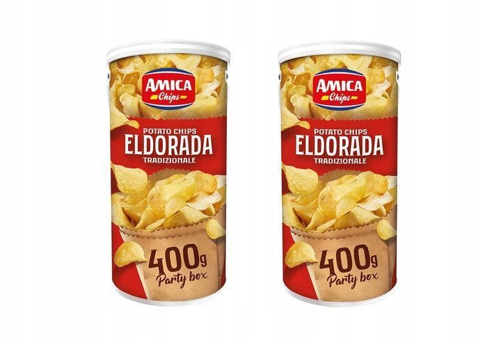 Чіпси Amica Chips Eldorada Tradizionale Can Potato Chips 400г 6816 фото