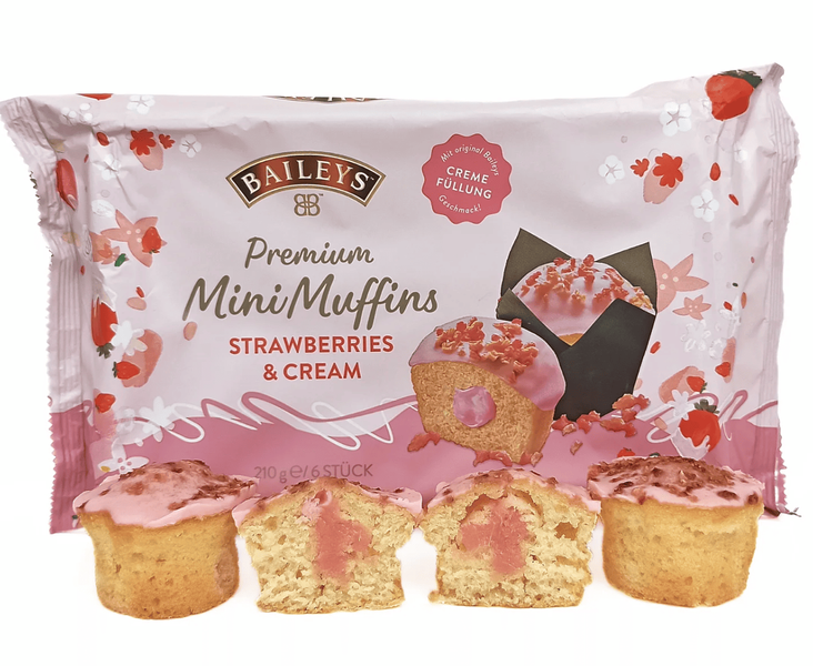 Мафіни Baileys Mini Muffins Strawberry Cream 6шт, 210г 9807 фото