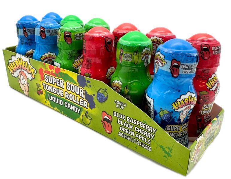 Рідка цукерка Warheads Super Sour Tongue Rollers зі смаком чорної вишні 24г 7097 фото