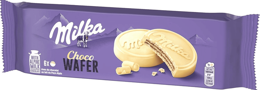 Вафлі Milka Choco Wafer White Chocolate 180г 10550 фото