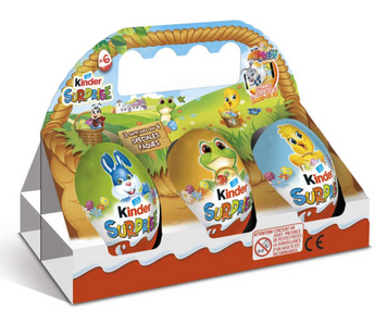 Пасхальный набор шоколадных яиц Kinder Surprise 6x20г 8455 фото