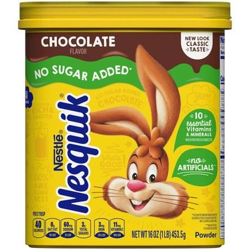 Какао порошок напій Nestle Nesquik No Sugar Added 453.5 g 4996 фото