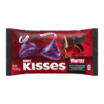 Конфеты Hershey's Kisses Halloween Dracula with Strawberry Cr&egrave;me 255g 1322 фото