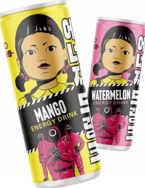 Энергетический напиток Squid Game Energy Drink со вкусом манго 250мл 8921 фото