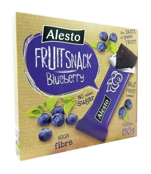 Фруктовий батончик Alesto Blueberry, 5x30g 5498 фото