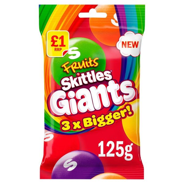 Драже Skittles Giants Fruit Bags 125g 1095 фото