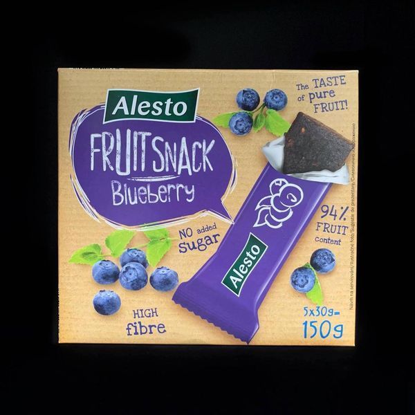 Фруктовий батончик Alesto Blueberry, 5x30g 5498 фото