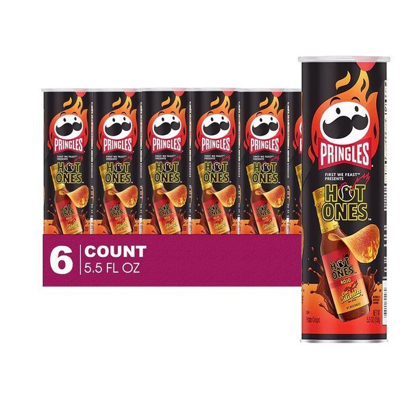 Чипсы Pringles Hot Ones Los Calientes Rojo 156г 8310 фото