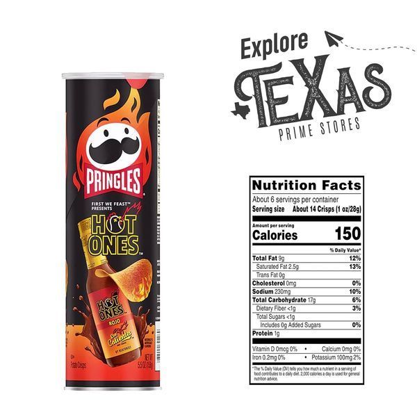 Чипсы Pringles Hot Ones Los Calientes Rojo 156г 8310 фото
