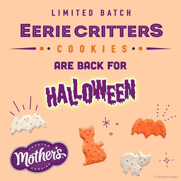 Печенье Mother's Halloween Eerie Critters Animal Cookies 14г 9858 фото