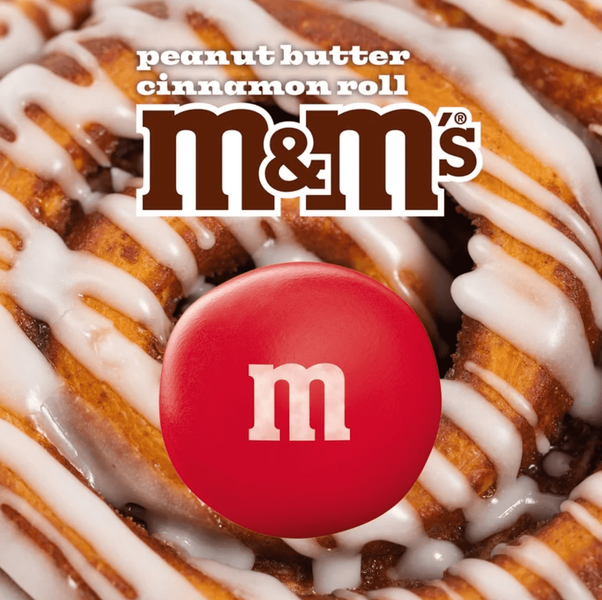 Драже M&M's Peanut Butter Cinnamon Roll Chocolate Candy 243г 10801 фото