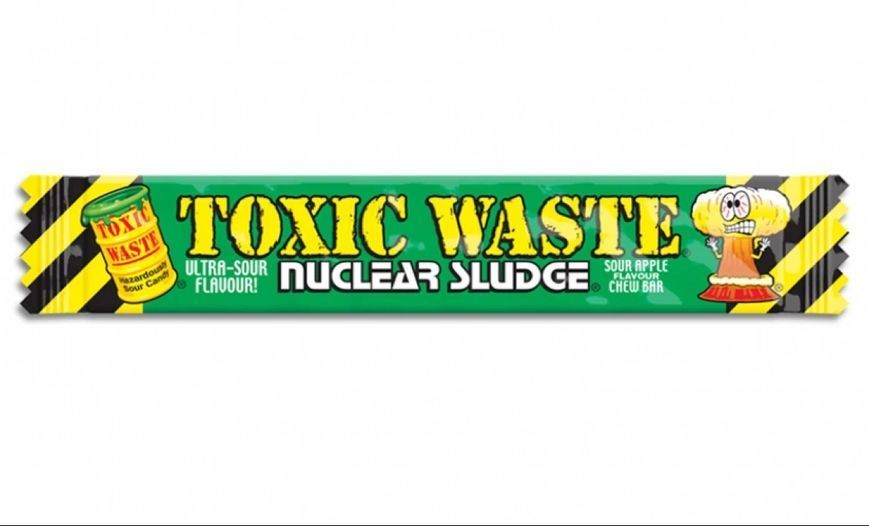 Жевательная конфета Toxic Waste Nuclear Sludge Green Apple 20g 4847 фото