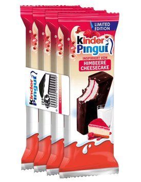 Бисквитные пирожные Kinder Pingui Raspberry Cheesecake 4шт х 30г 11717 фото