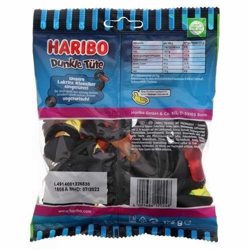 Лакричная конфета Haribo Dunkle Tute 175g 5051 фото