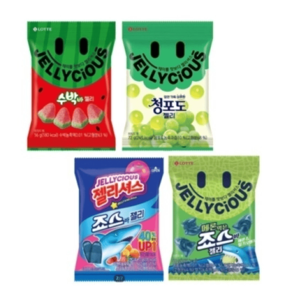 Желейные конфеты Lotte Jellycious Green Grape Jelly 72г 9022 фото