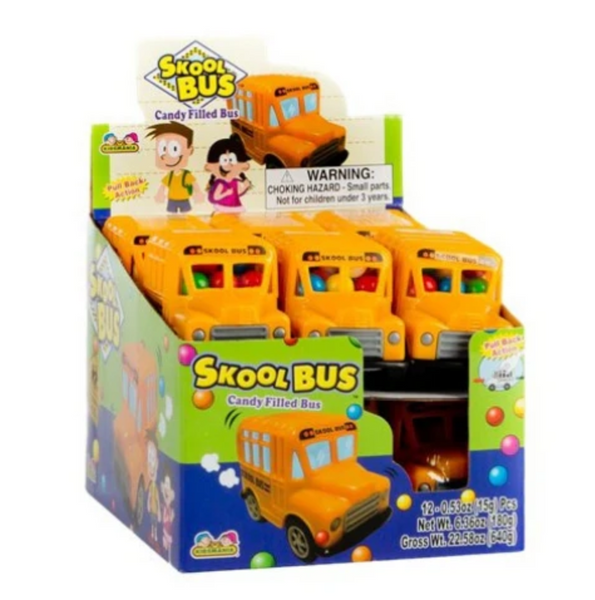 Іграшка з цукерками Kidsmania Skool Bus 14г 7637 фото